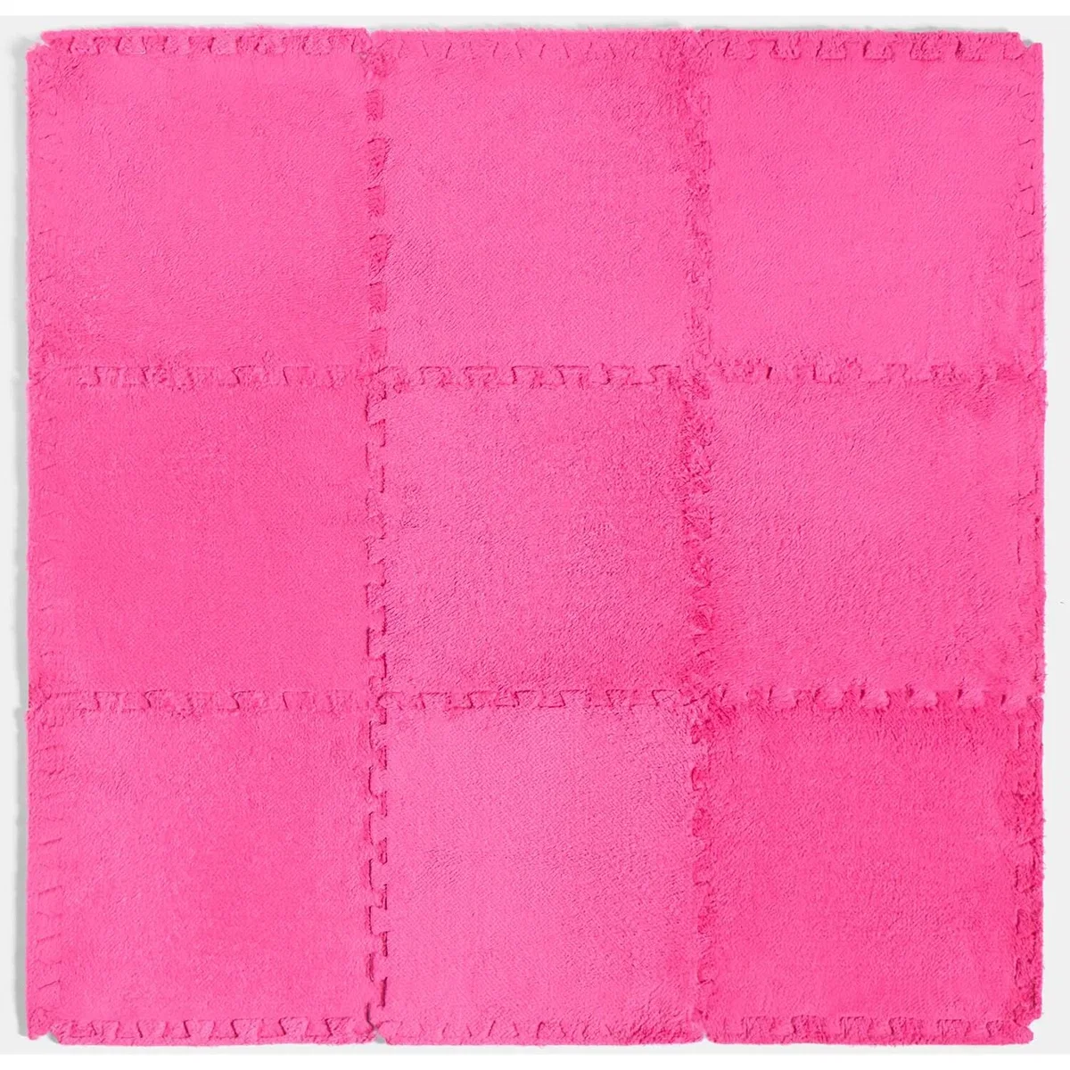 OHS 9 Piece Interlocking Teddy Tiles - Hot Pink – image 4