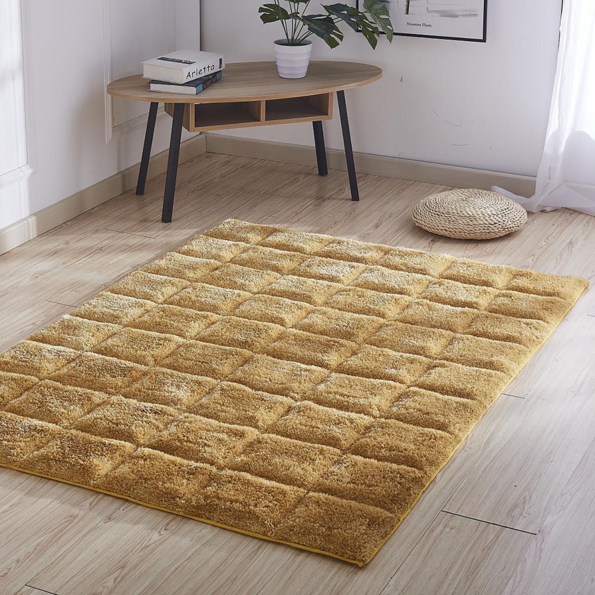Samil Check Rug - Ochre – image 2