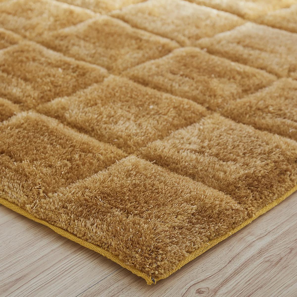 Samil Check Rug - Ochre – image 3