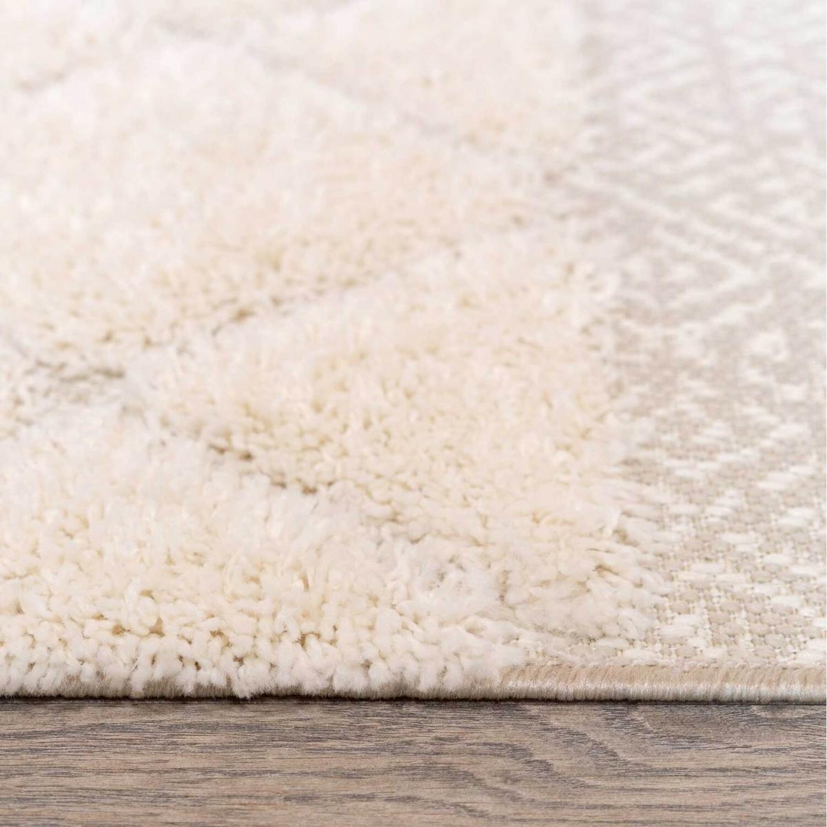 Natural Beige Diamond Aztec Textured Flatweave Indoor Outdoor Rug - Beige / 170 x 120cm – image 5