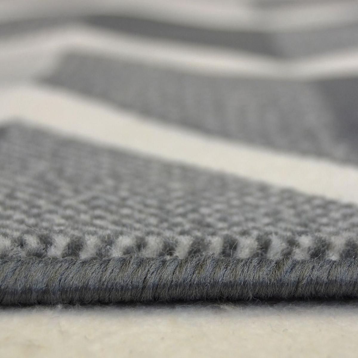 Black and Grey Chevron Area Rug - Islay - Black / 230cm – image 2