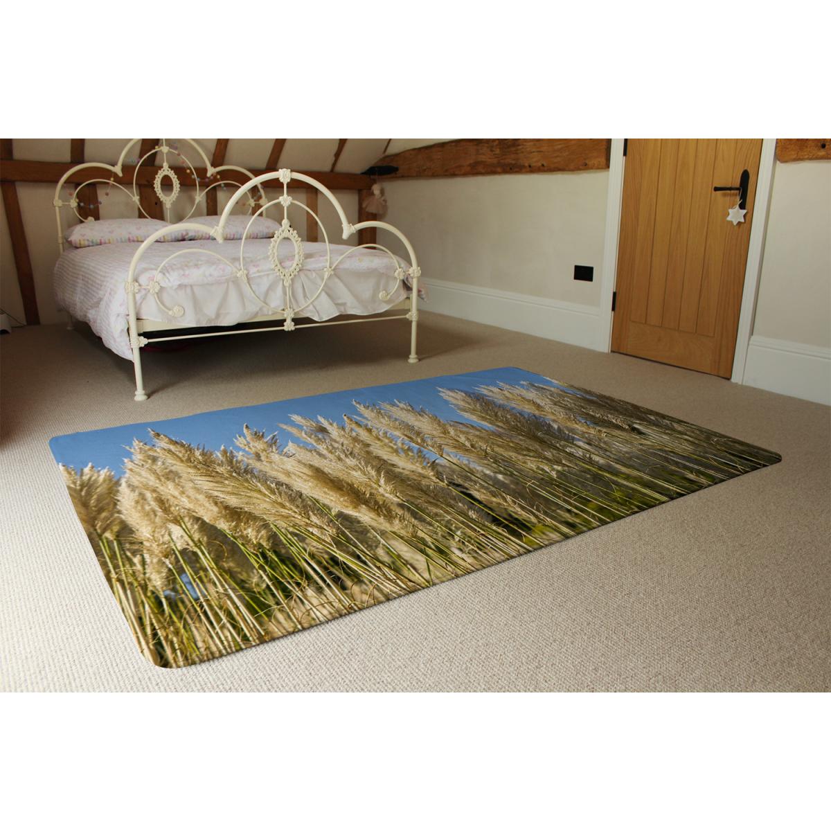 Pampus Grass Designer Rug - Yellow / 110cm – image 3