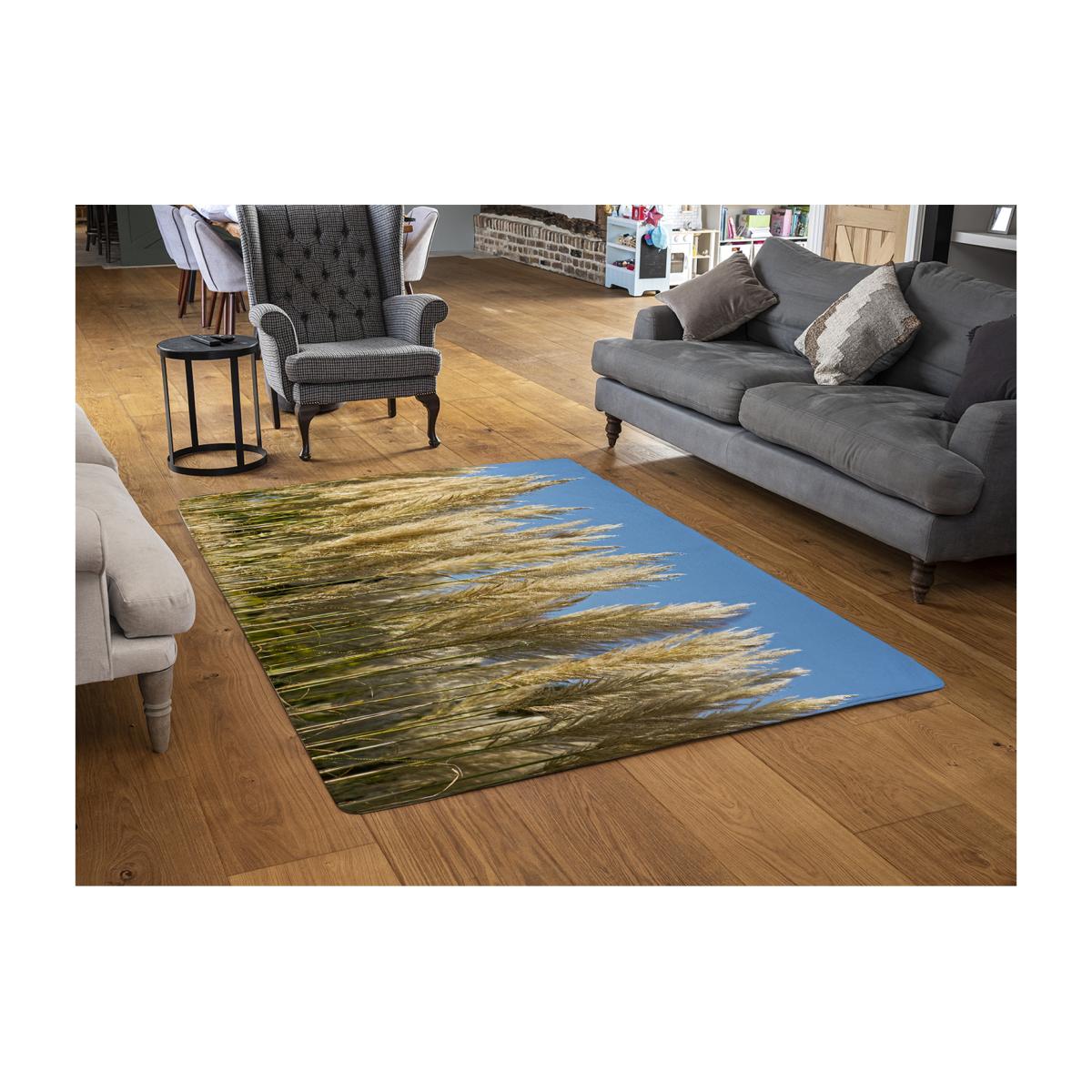 Pampus Grass Designer Rug - Yellow / 110cm – image 1
