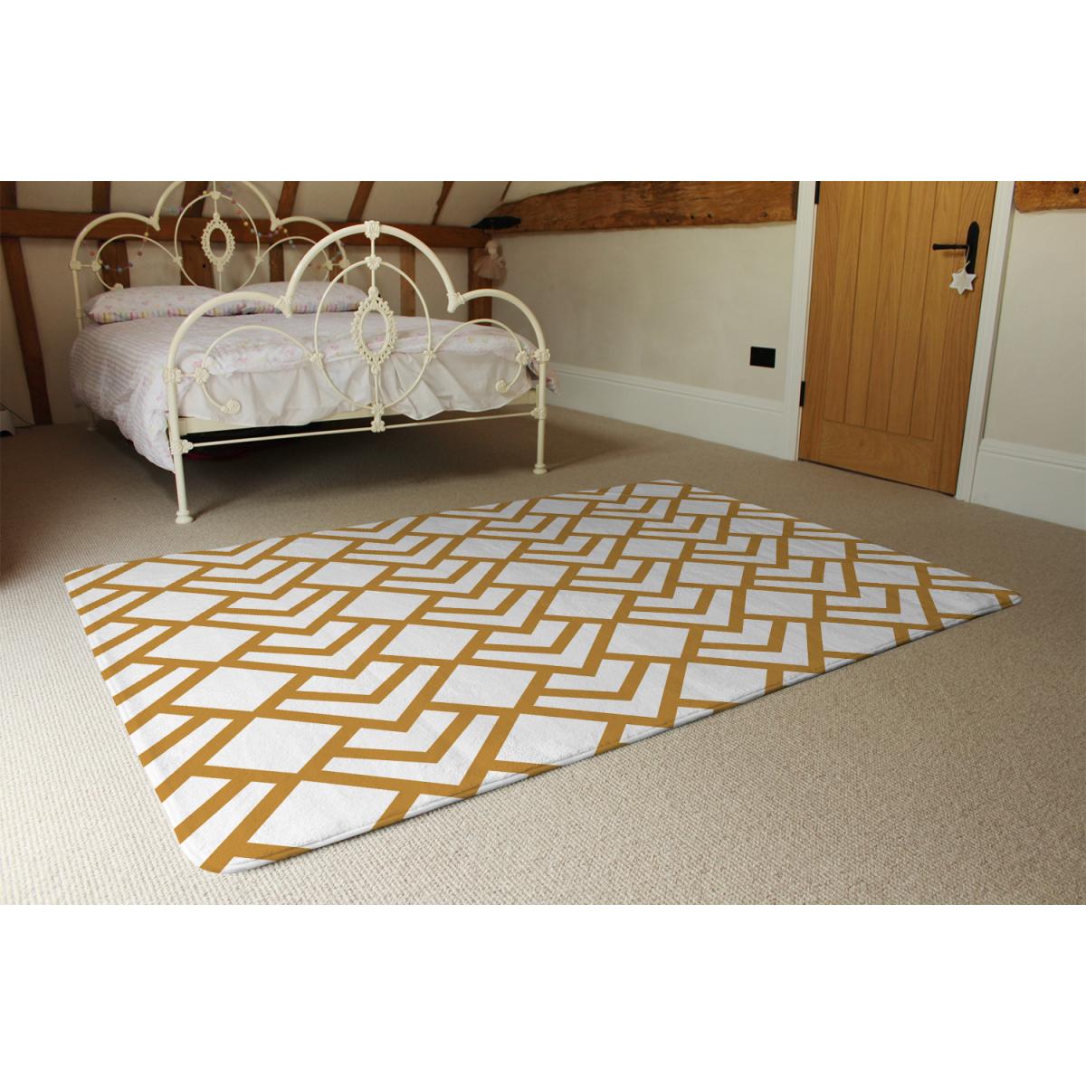 Geometric Scales Rug - Gold / 110cm – image 3