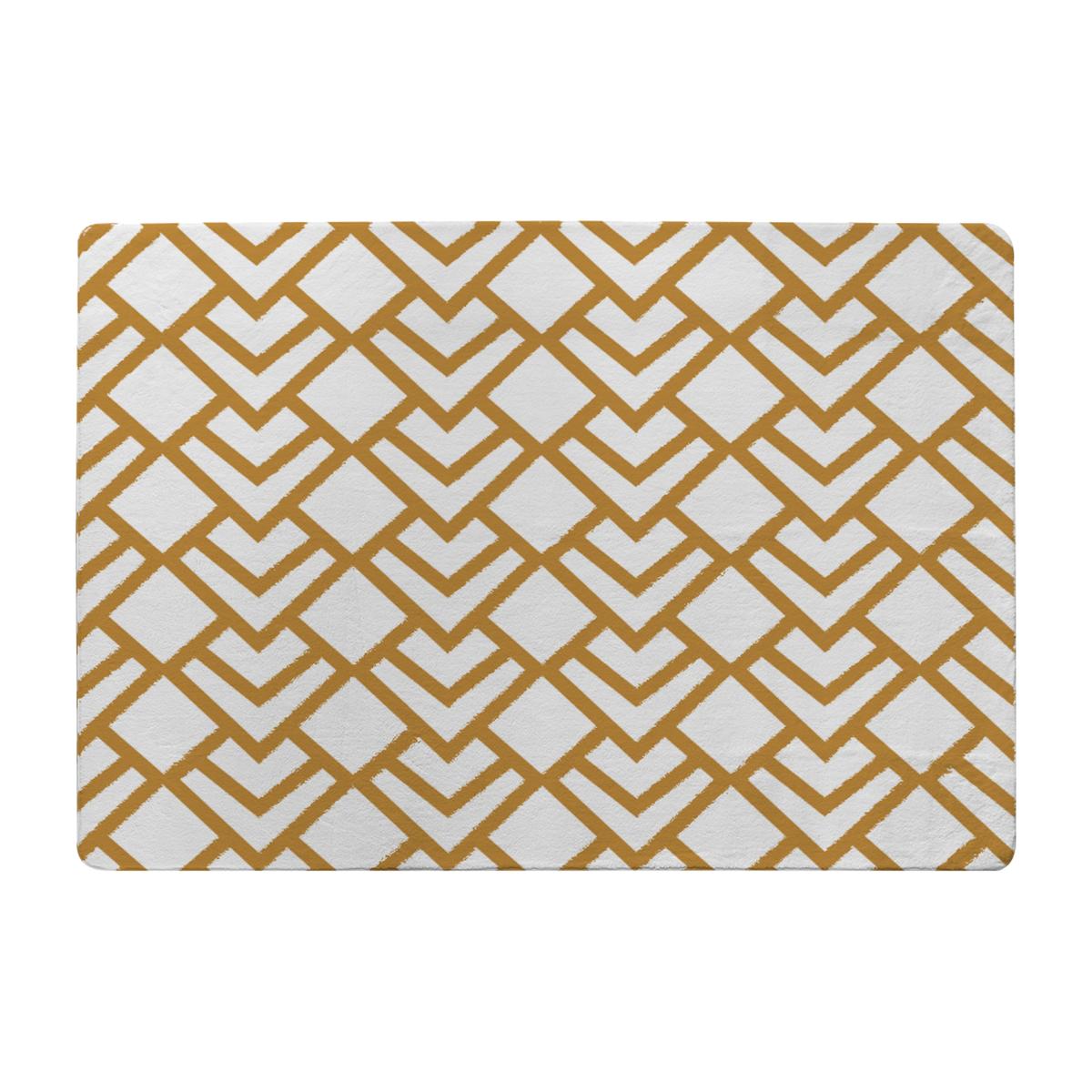 Geometric Scales Rug - Gold / 110cm – image 1