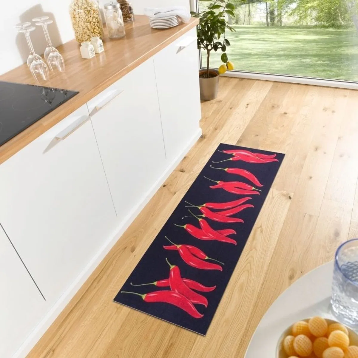 Hanse Home Cook Clean Chili Dance Polyester Kitchen Runner Rug Black - Black – image 4