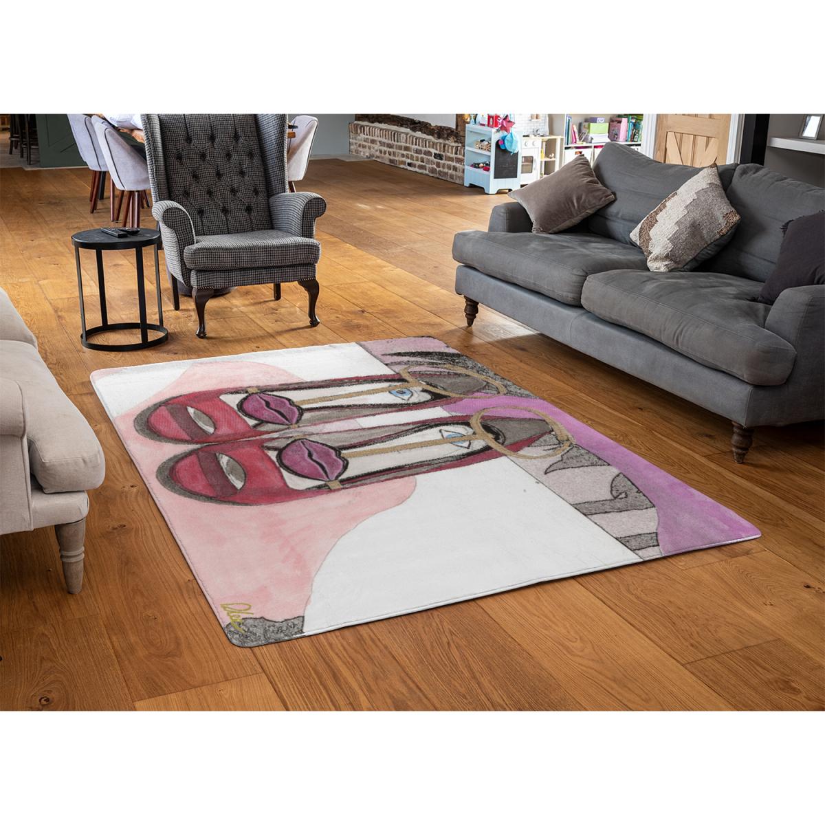 Lips Shoes Rug - Pink / 230cm – image 3