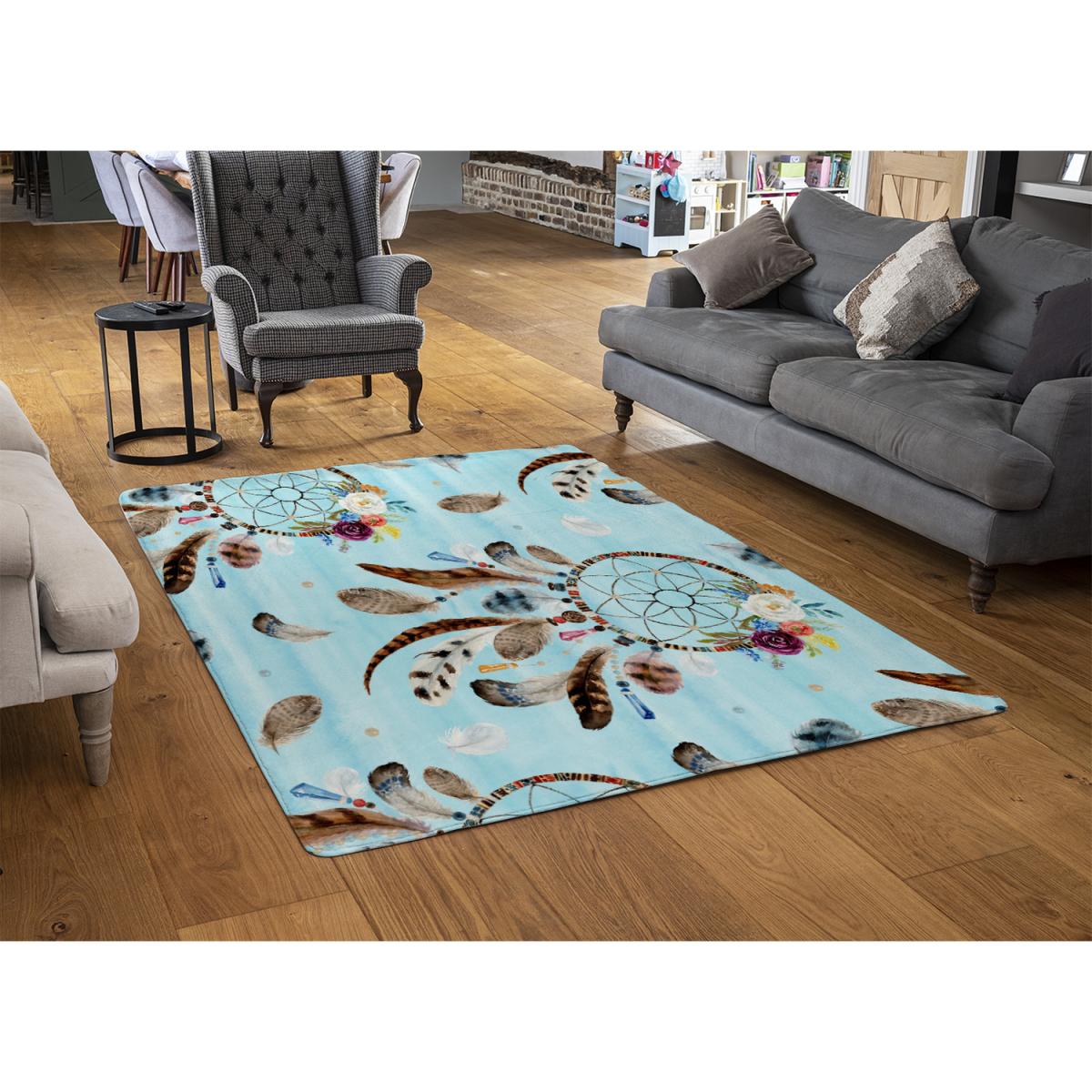 Native American Tribe Decor Rug - Blue / 230cm – image 3