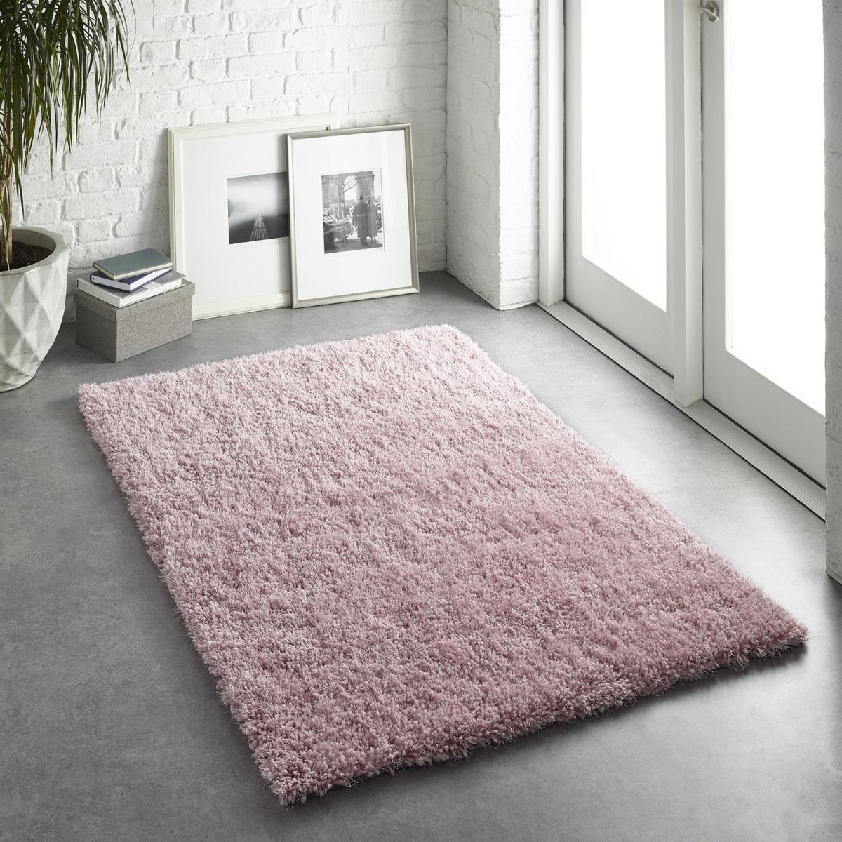 Sumptuous Rose 45mm Deep Shaggy Rug - Chicago - Rose / 110cm
