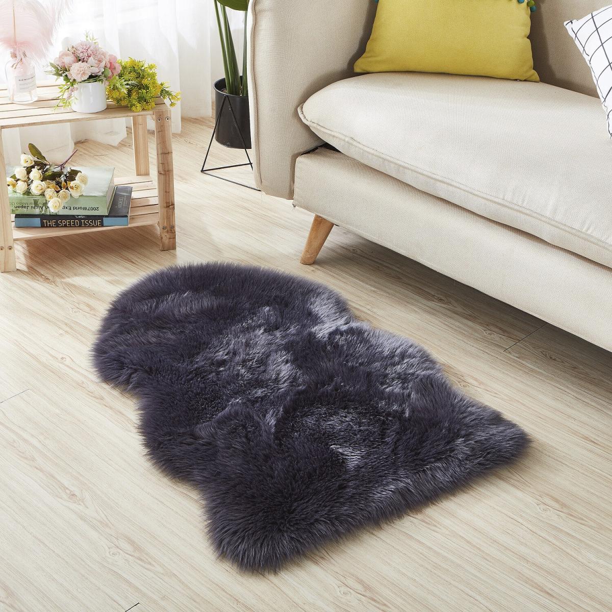 Luxury Faux Fur Rug - Dark Grey – image 13