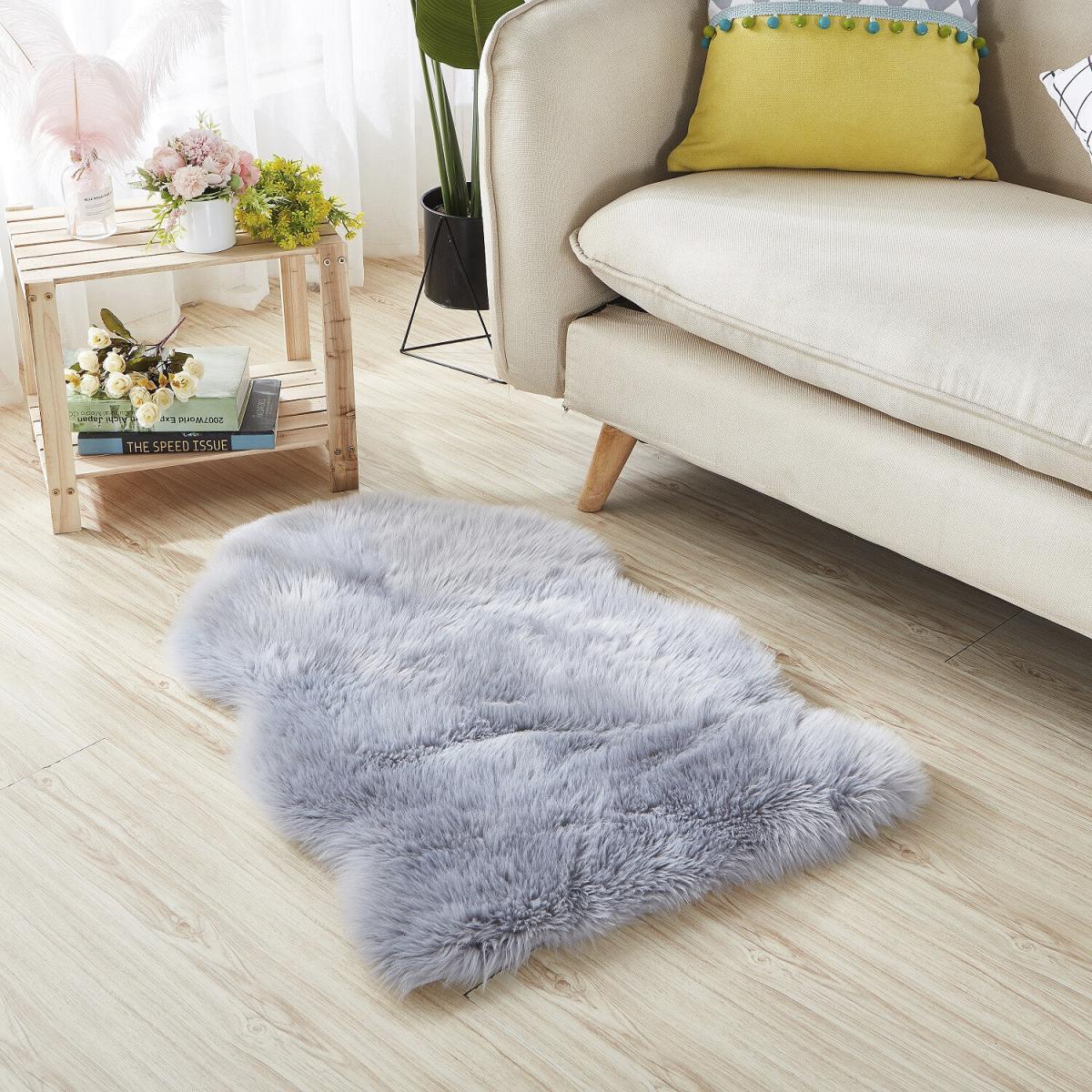 Luxury Faux Fur Rug - Dark Grey – image 14