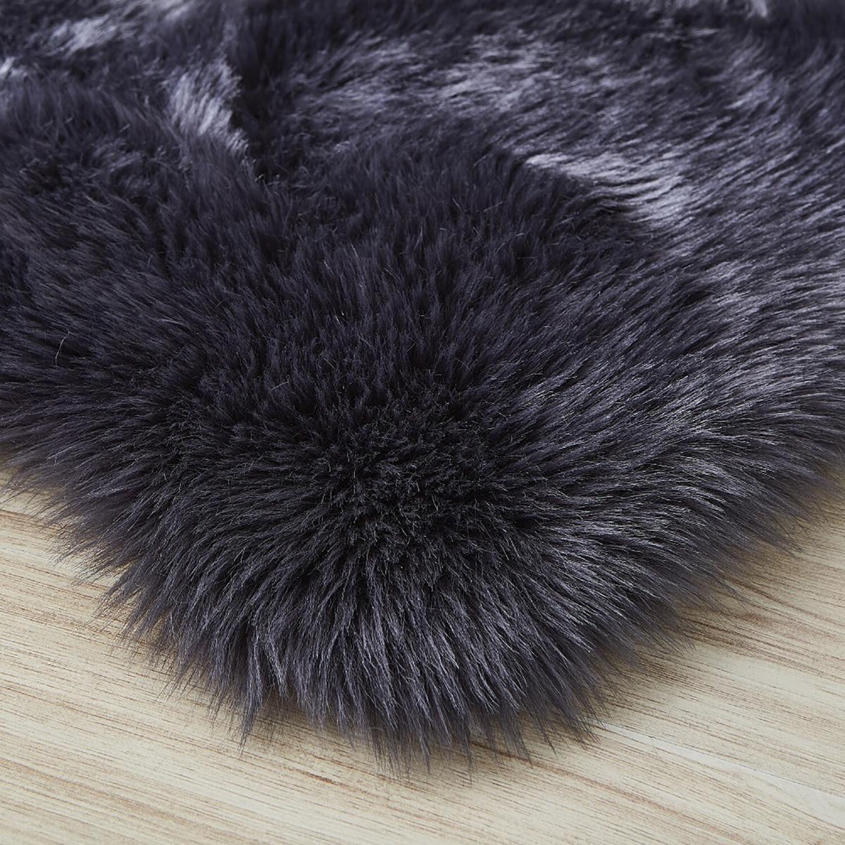 Luxury Faux Fur Rug - Dark Grey – image 40