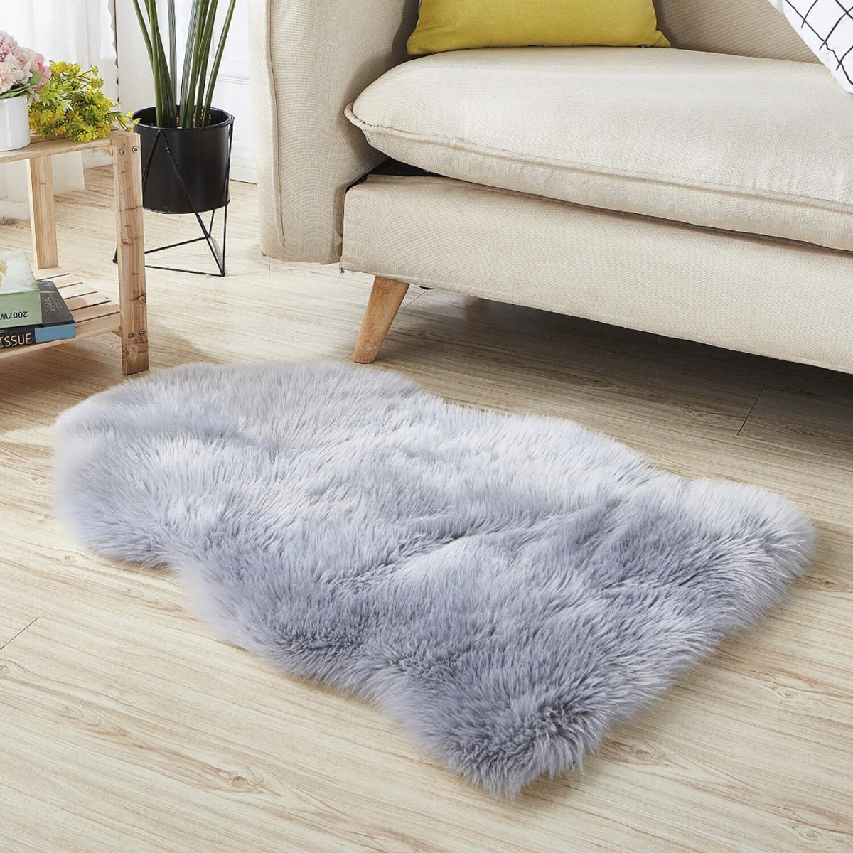 Luxury Faux Fur Rug - Dark Grey – image 41