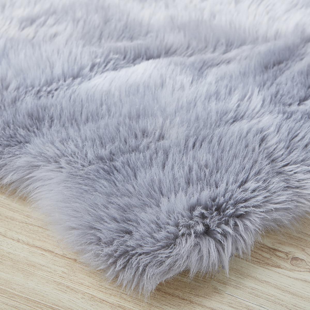 Luxury Faux Fur Rug - Dark Grey – image 43