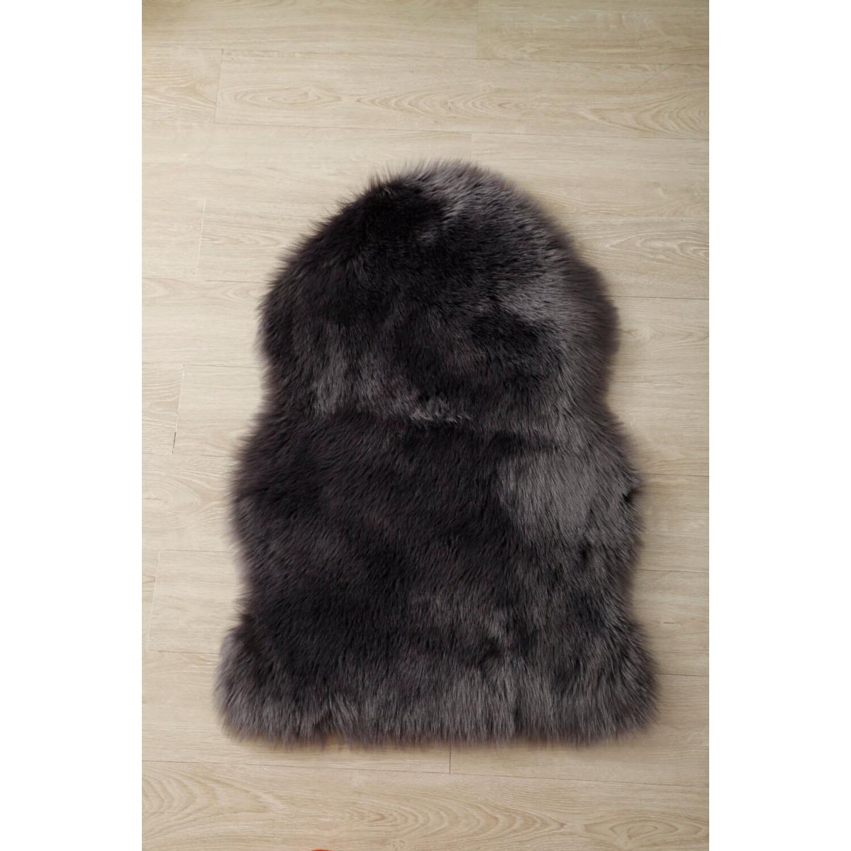 Luxury Faux Fur Rug - Dark Grey – image 45