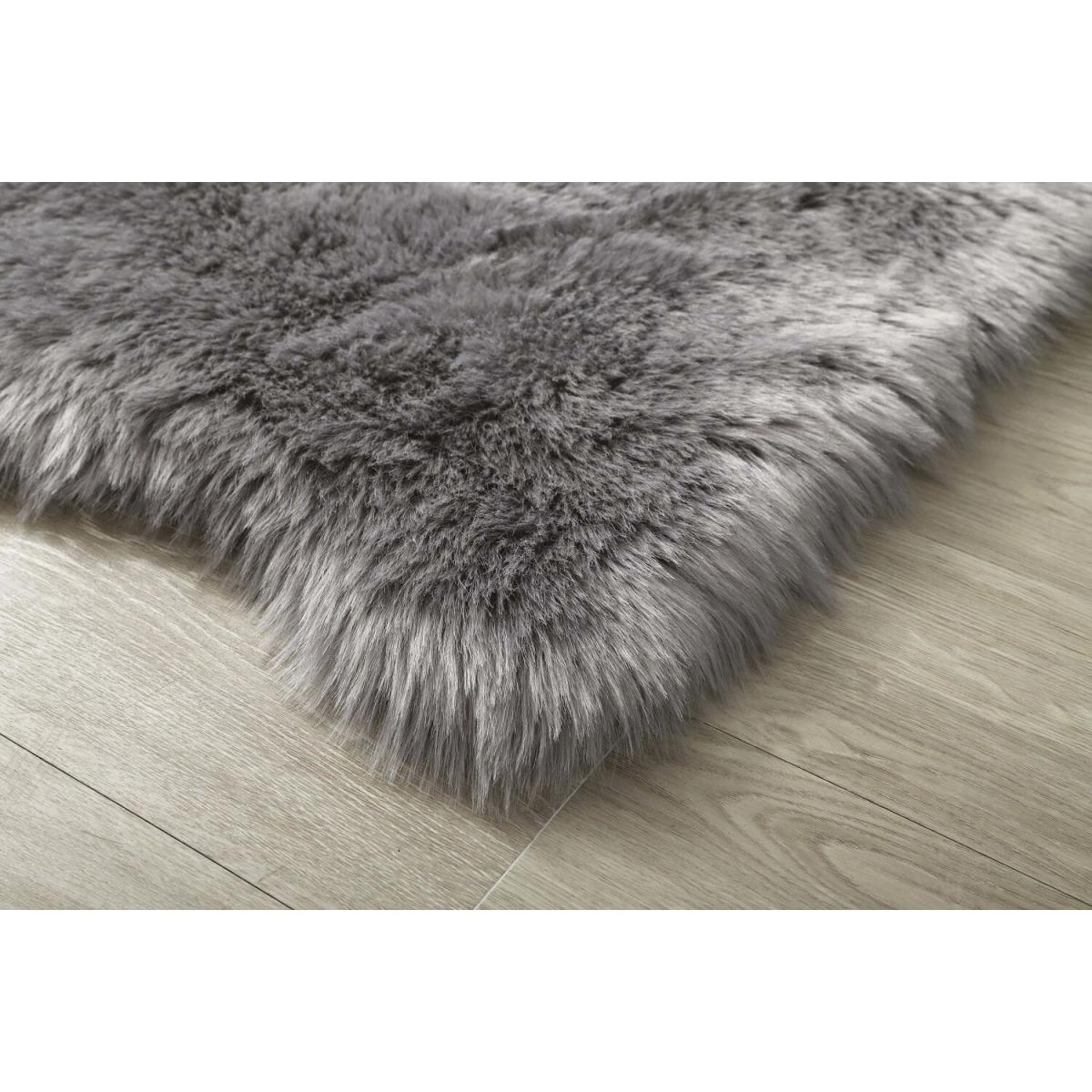 Luxury Faux Fur Rug - Dark Grey – image 46