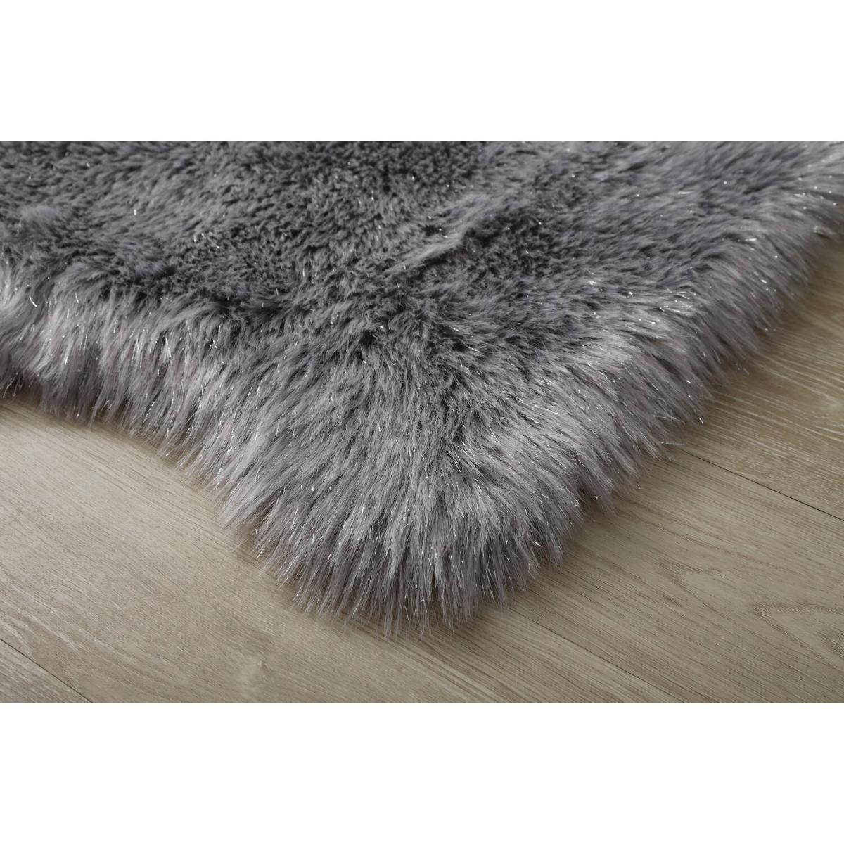 Luxury Faux Fur Rug - Dark Grey – image 56