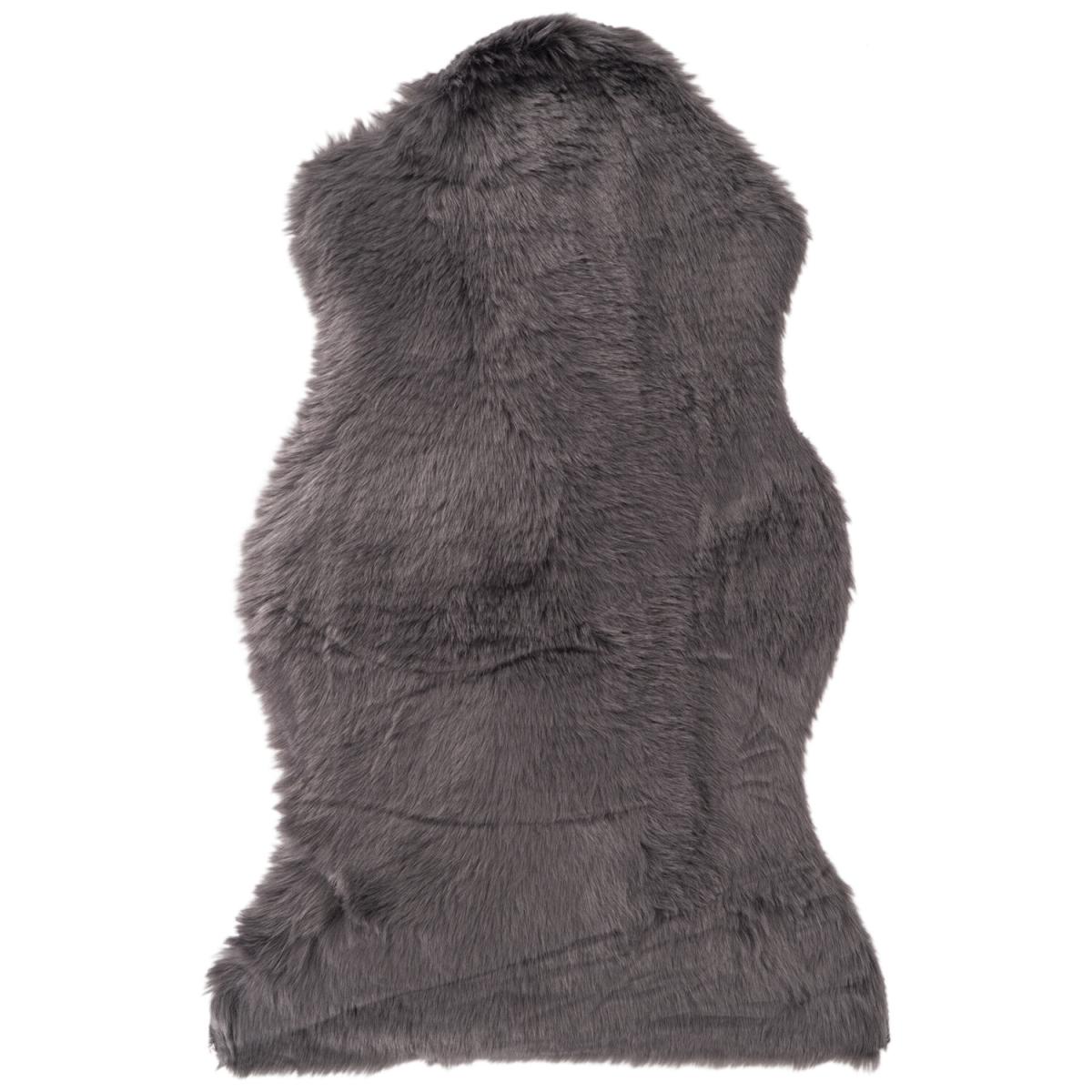 Luxury Faux Fur Rug - Dark Grey – image 8