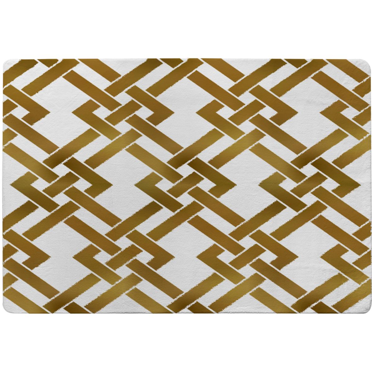 Gold Geometric Chain Rug - Gold / 230cm – image 2