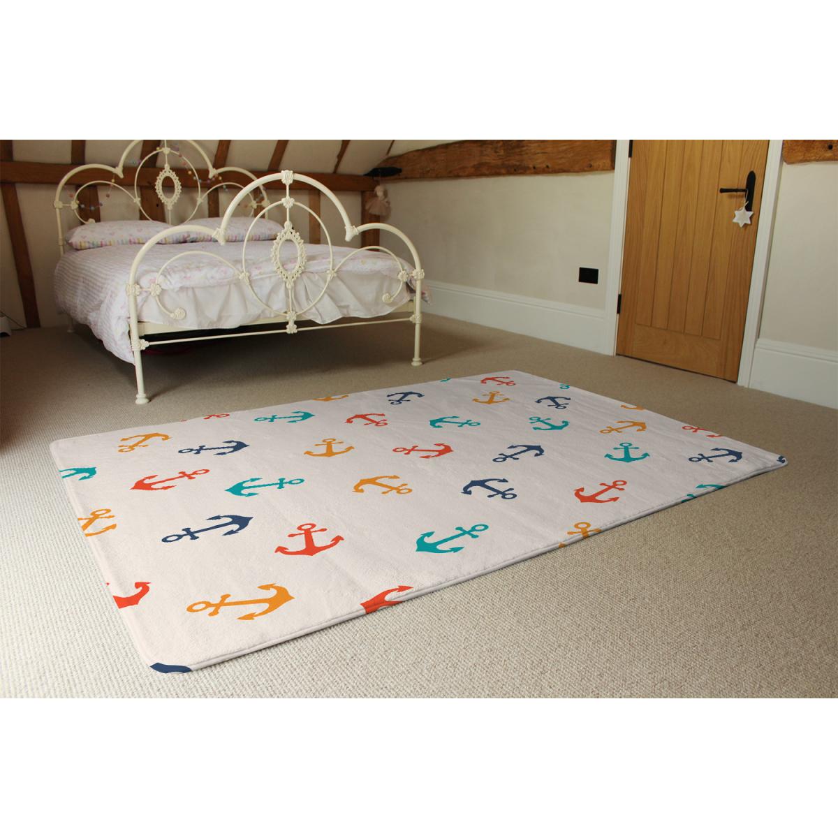 Multi Coloured Anchors Rug - Yellow / 230cm – image 4