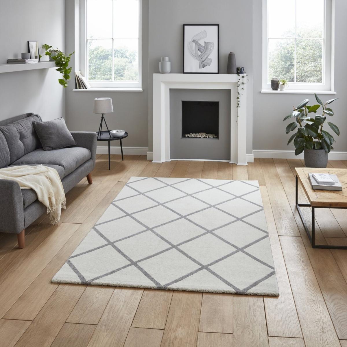 Brooklyn BRK35 CreamGrey Rug - Cream/Grey / 220cm – image 1