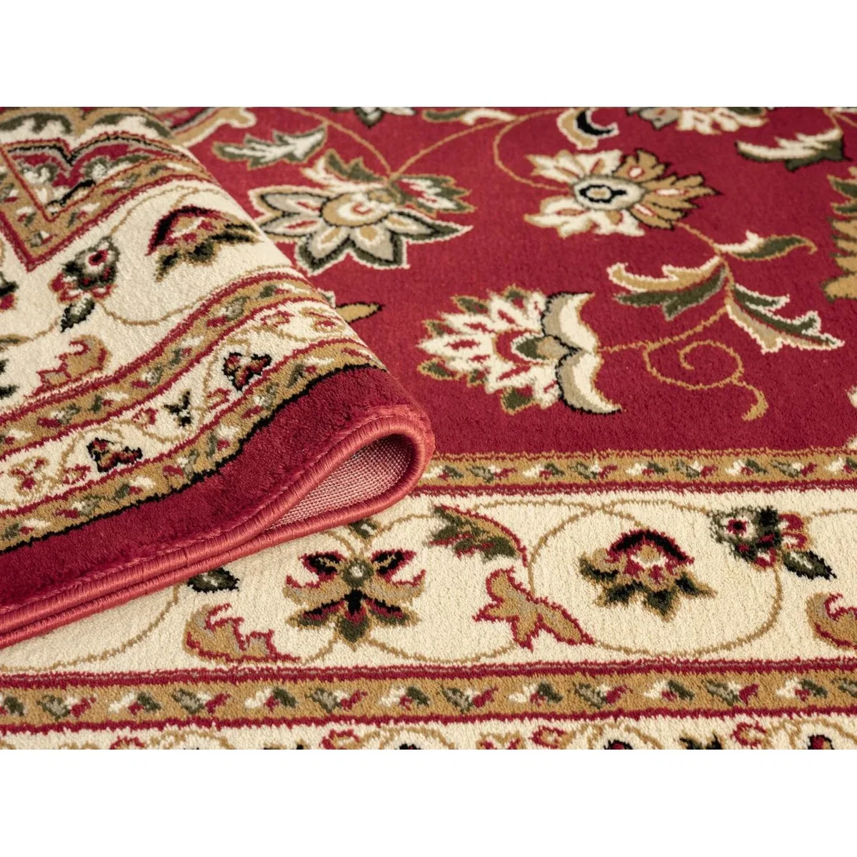 Underfoot Aurelia Large Living Room Rug - 8mm Polyester Pile, Jute Backing, Floral Persian Design - Red / 6600.0mm / 2300.0mm – image 2
