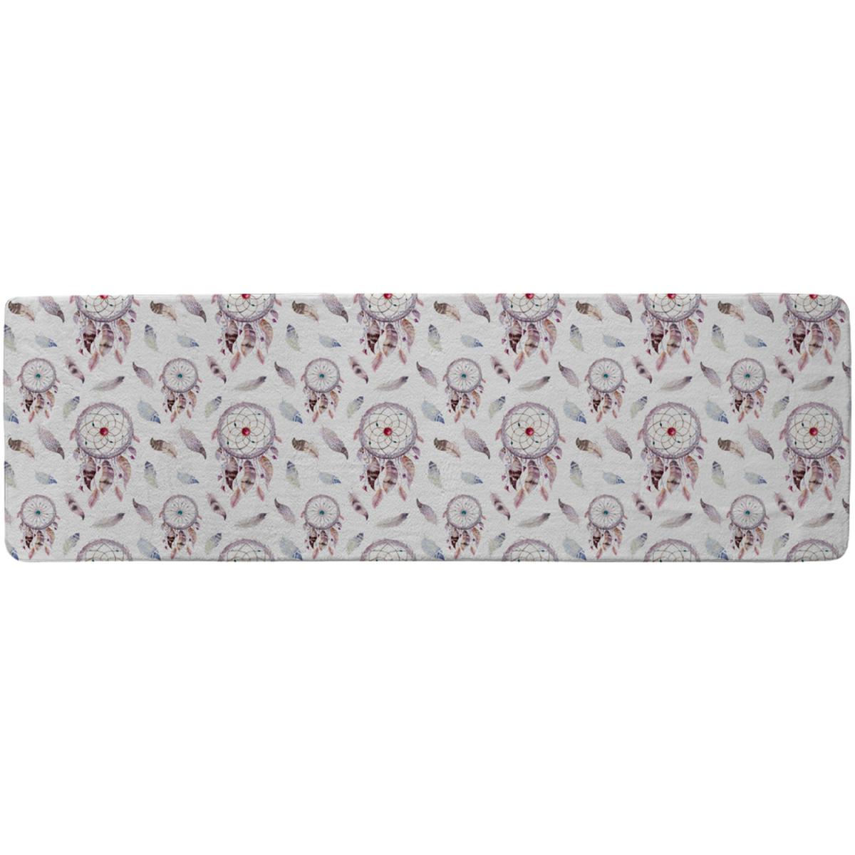 Dreamcatcher And Feather Pattern Runner Rug - Pink – image 2
