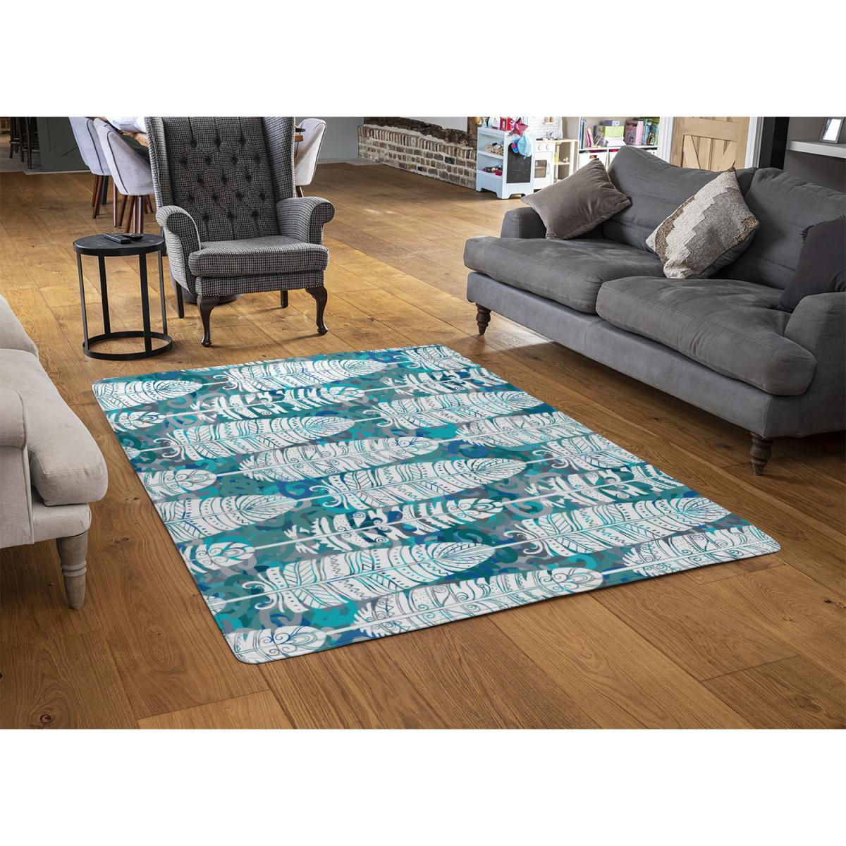 Tribal Art Animal Rug - Blue / 230cm – image 3