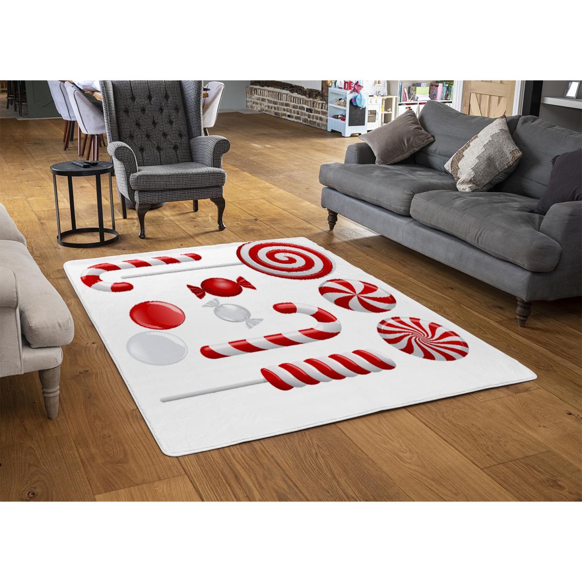 Different Red And White Candies Style Rug - red / 230cm – image 2
