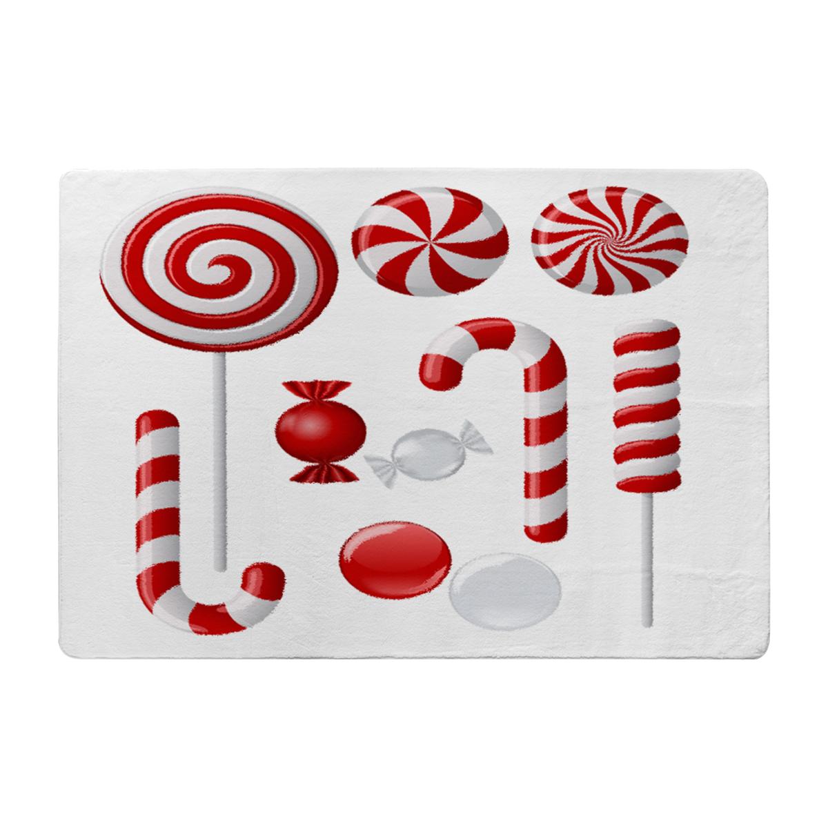 Different Red And White Candies Style Rug - red / 230cm – image 1