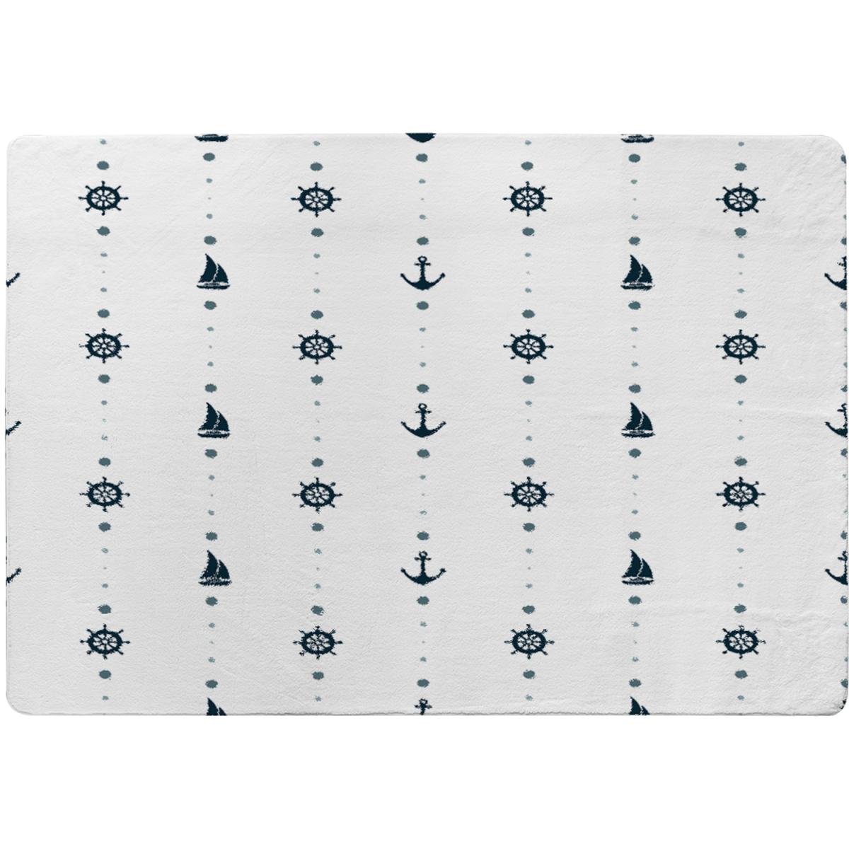 Anchor Wheel Sailboat Rug - White / 230cm – image 2