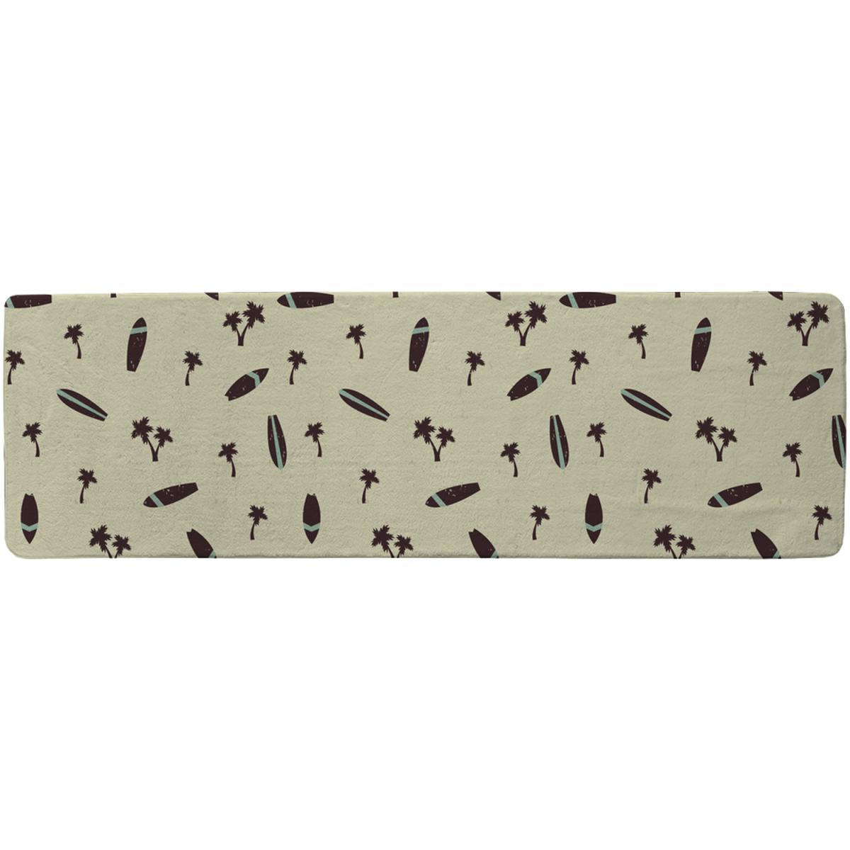 Surf Board Palm Silhouettes Runner Rug - Yellow – image 2