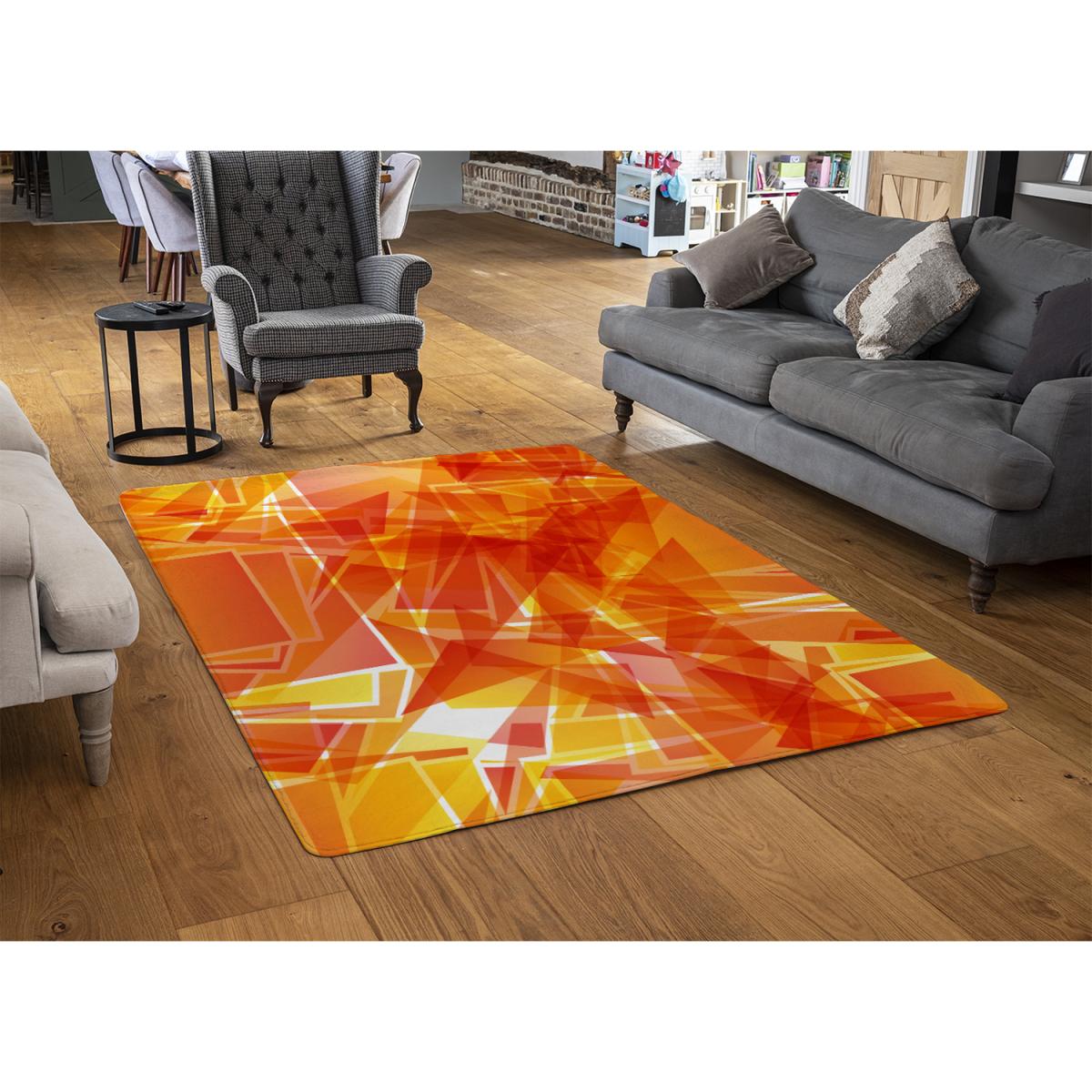 Orange Geometric Rug - Orange / 150cm – image 2