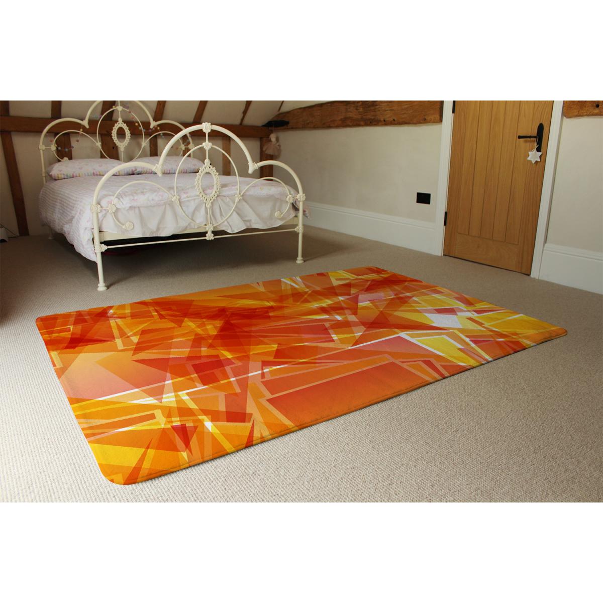 Orange Geometric Rug - Orange / 150cm – image 3