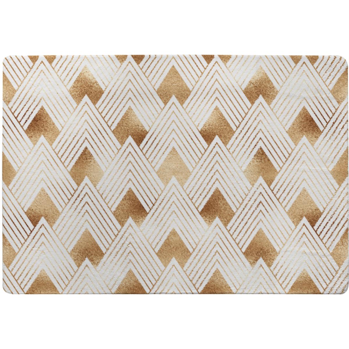 Golden Geometric Shapes Rug - Gold / 230cm – image 2