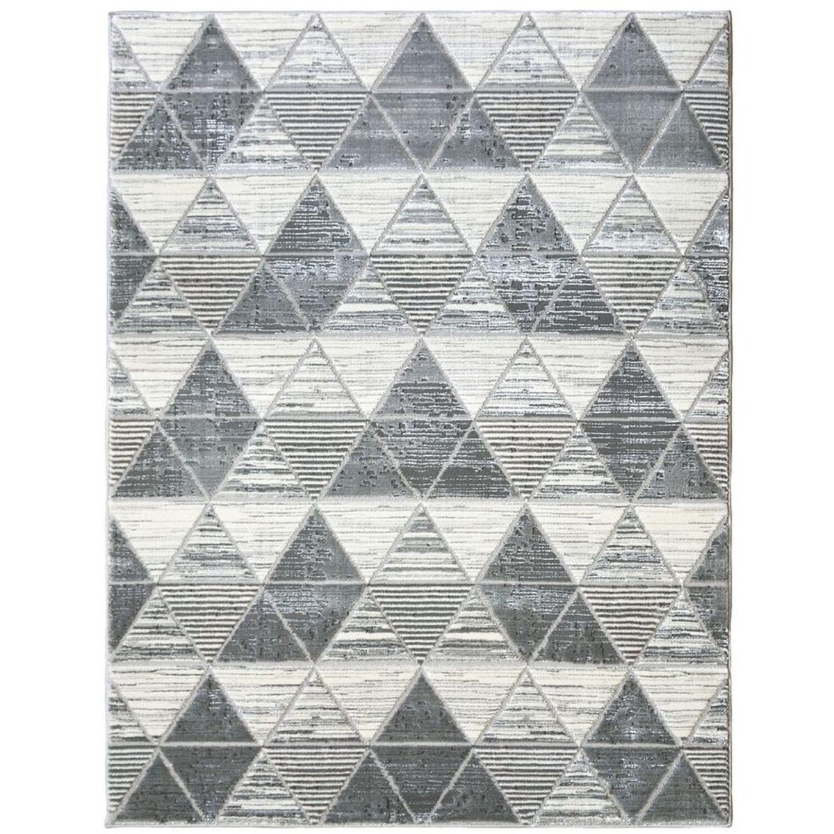 Grey Mix Shimmering Geometric Rug - Holm - Grey – image 4
