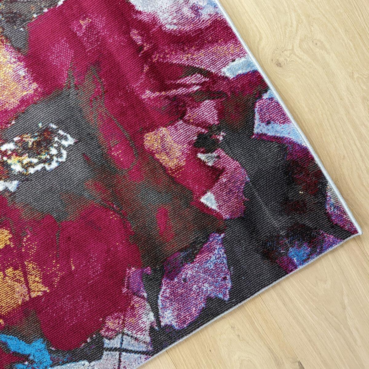 Red Floral Flatweave Rug - Capella - Red / 160cm – image 5