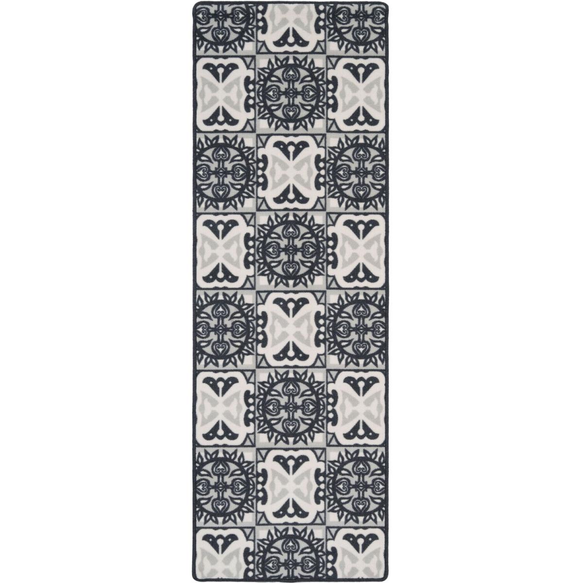 Grey Mosaic Non Slip Washable Kitchen Utility Mat - Grey / 160cm – image 5