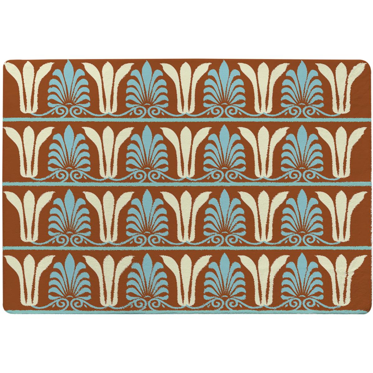 Egyptian Flower Ornament Pattern Rug - Orange / 230cm – image 2