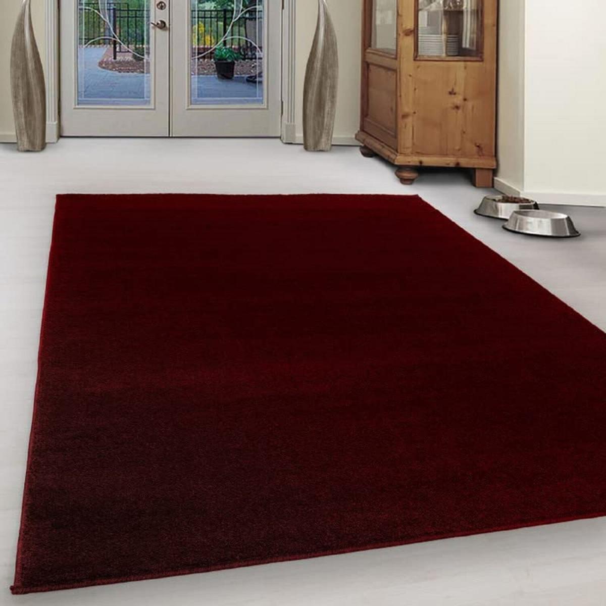 Abaseen ATA Rug Rectangular Soft Touch 9mm Pile Height Area Rugs Non Shedding - Red / 100cm – image 1