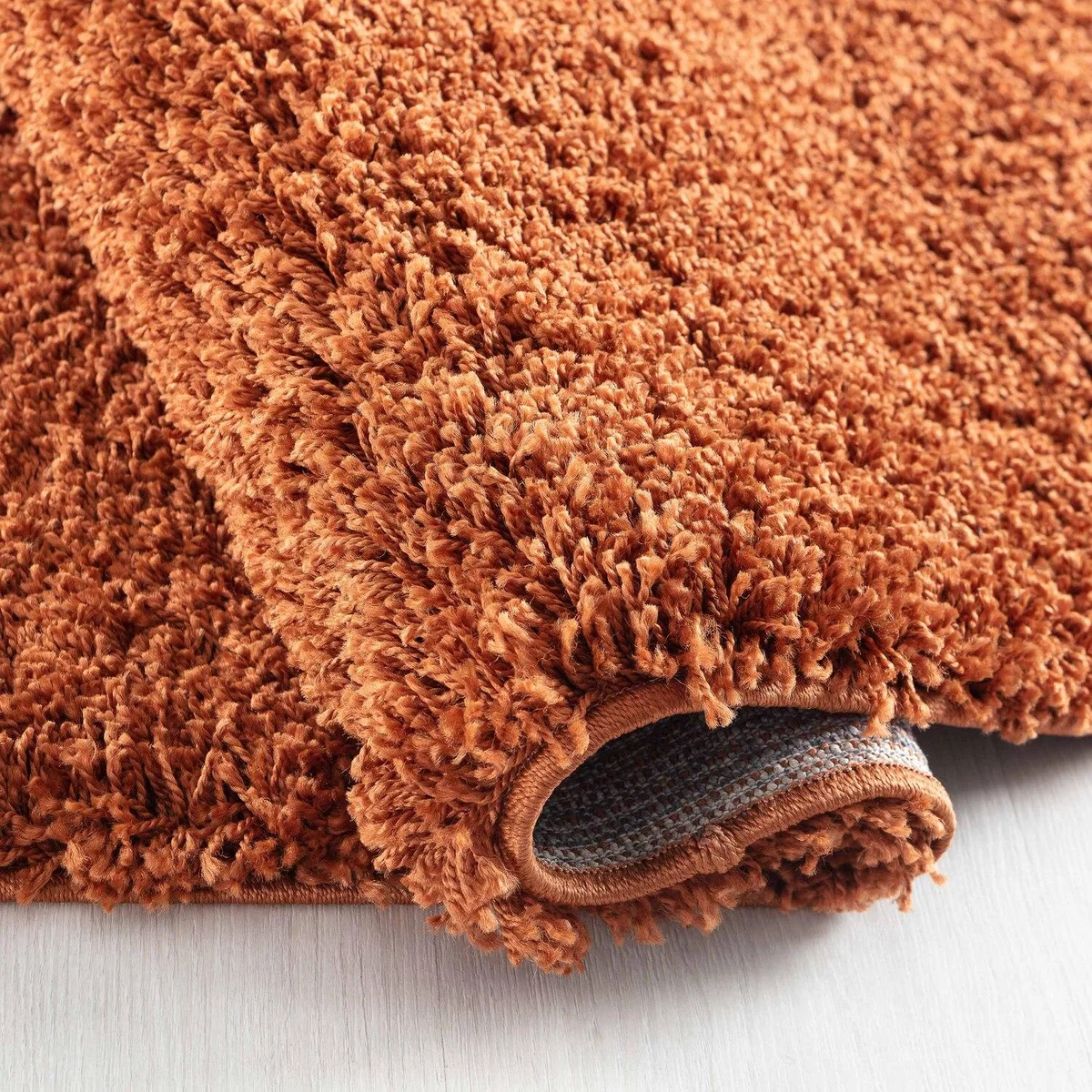 Serdim Rugs Plain Living Room Fluffy Shaggy Area Rugs - Terracotta / 290cm – image 2