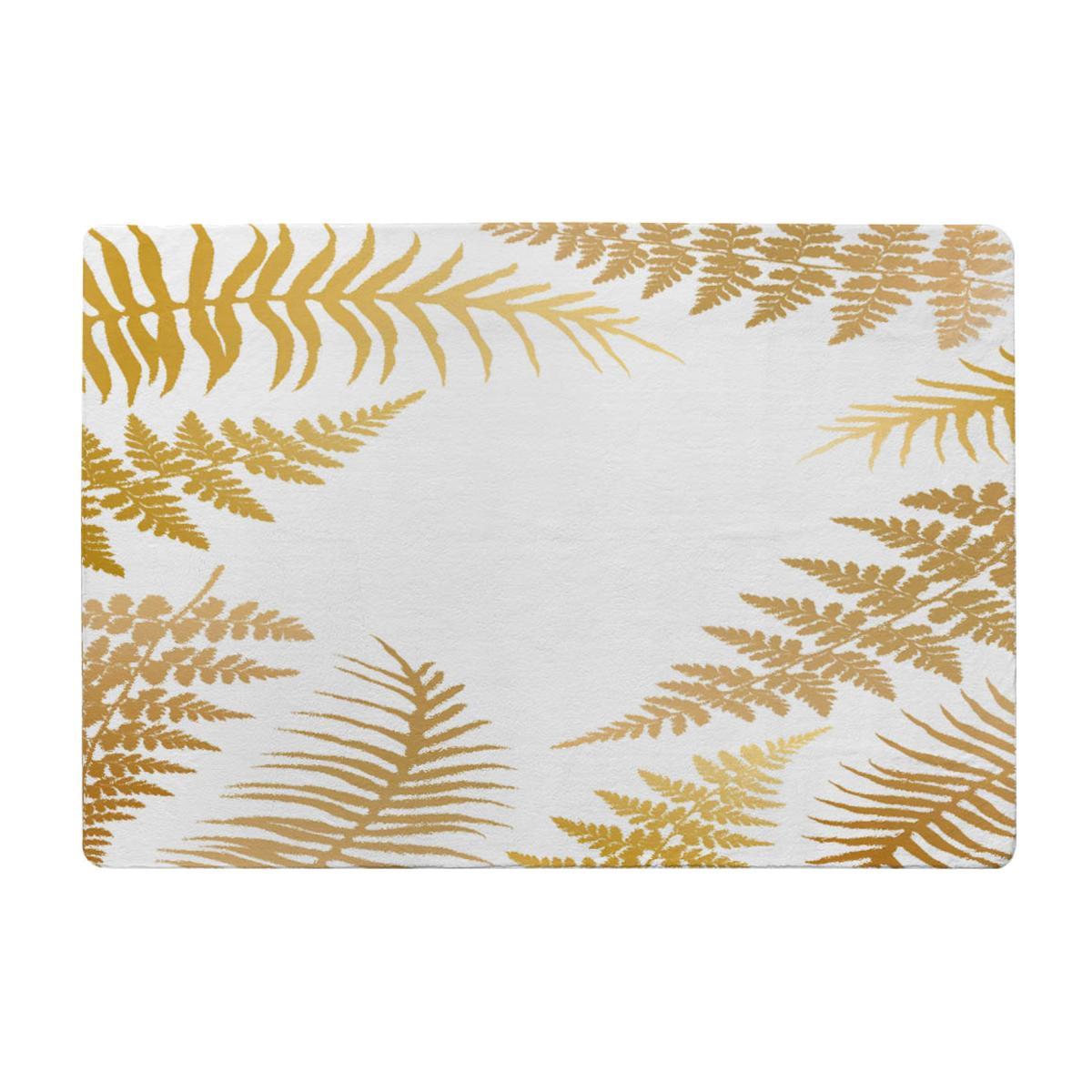 Gold Fern Designer Rug - Yellow / 150cm – image 1