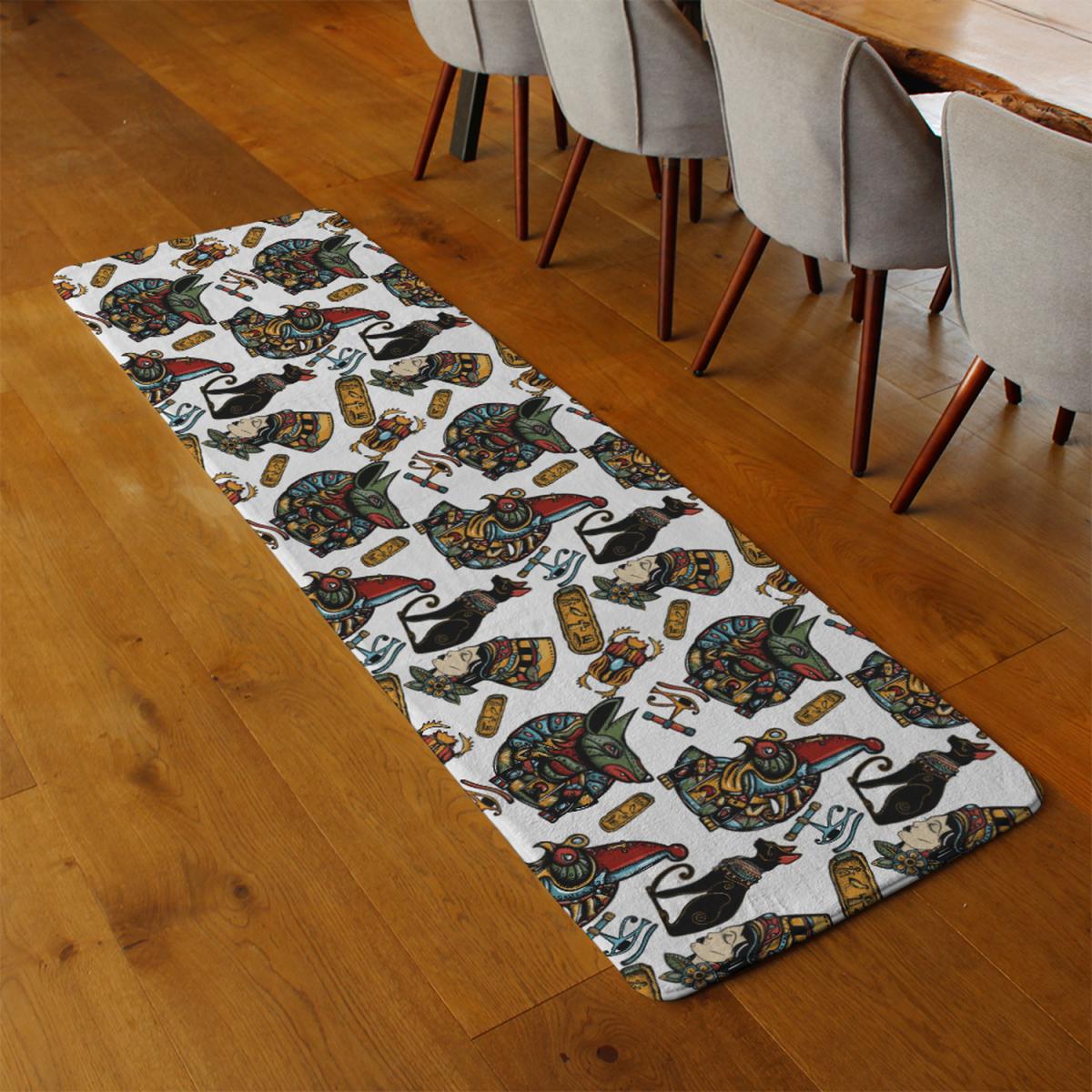 Queen Cleopatra History Background Runner Rug - Brown – image 3