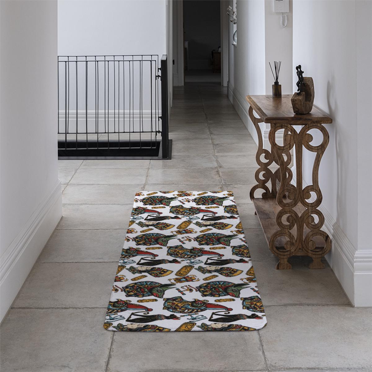 Queen Cleopatra History Background Runner Rug - Brown – image 4