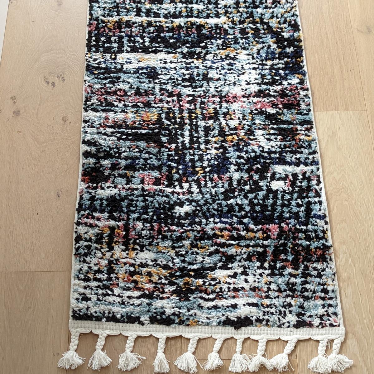 Colourful Abstract Fringed Shaggy Runner Rug - Lush - Multi – image 4