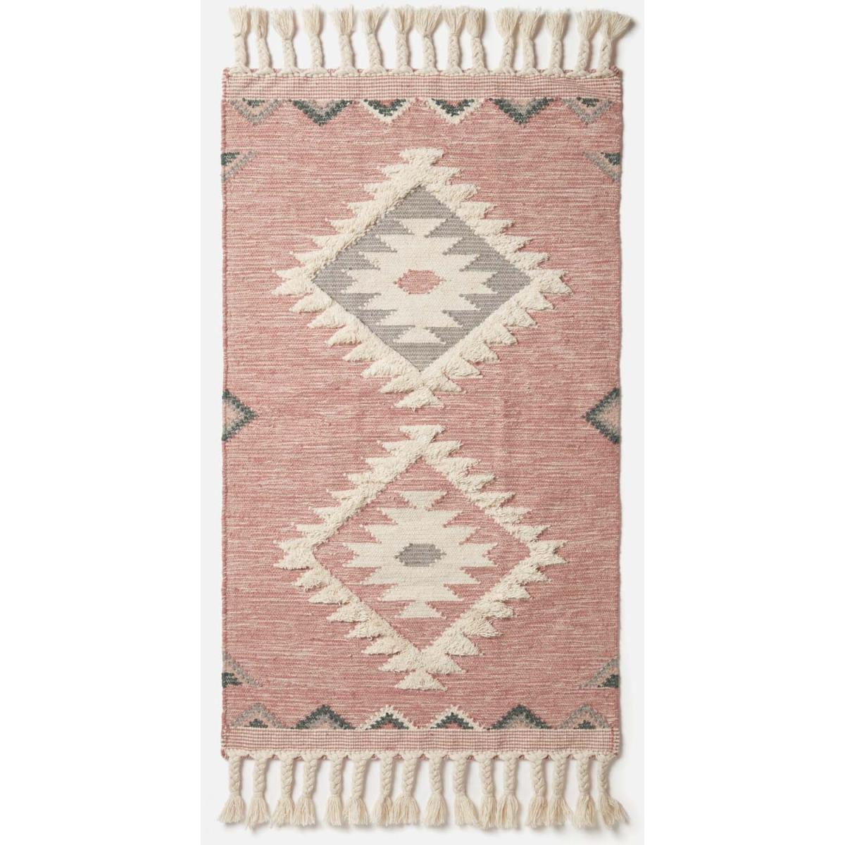 Pali Pink Kilim Wool Rug - Pink / 170cm – image 2