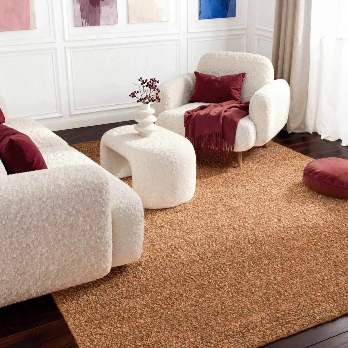 Ted Baker Portobello Polyester Plain Rug - Beige / 200 x 290cm - Beige / 170.0cm – image 8