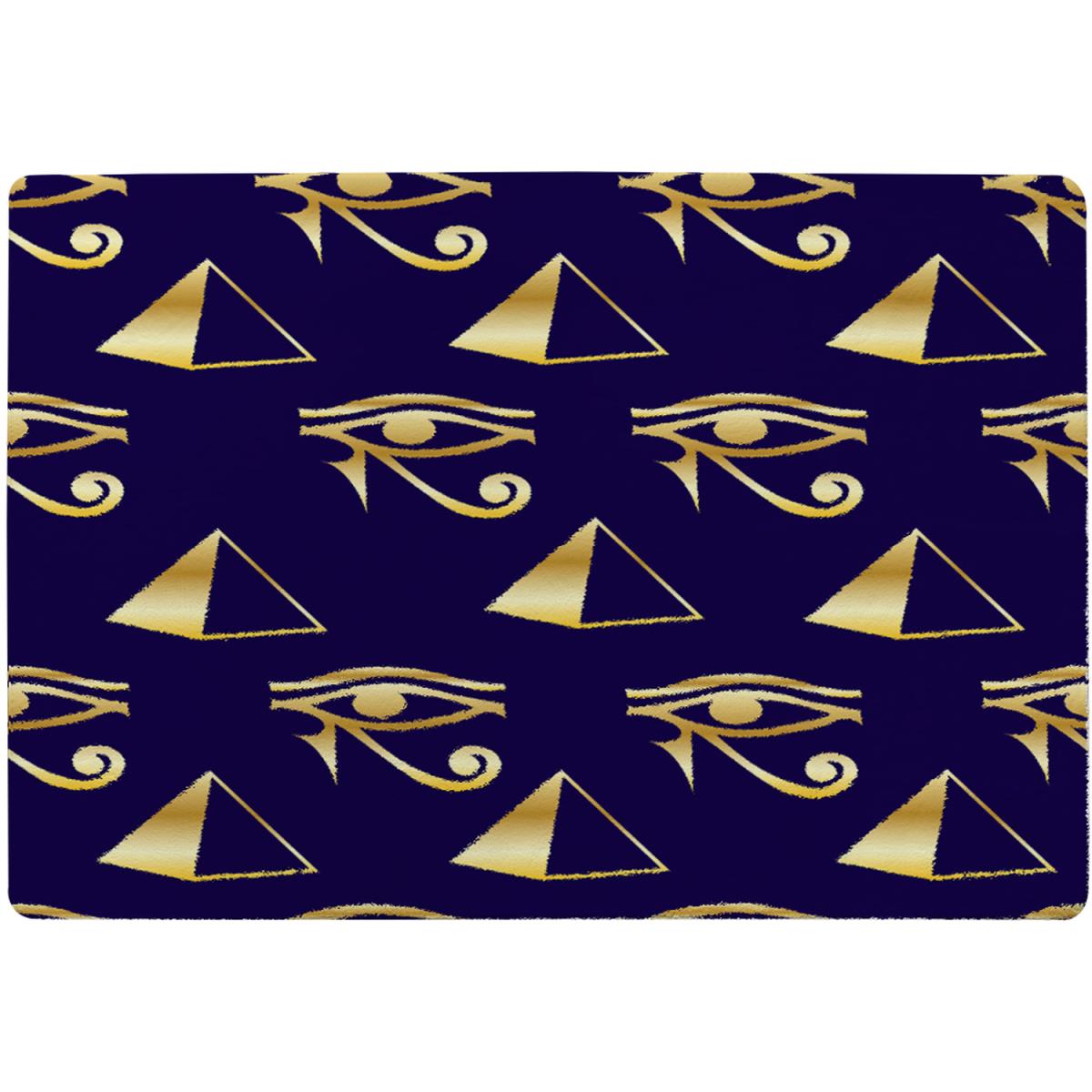 Gold Pyramid Eye Of Horus Rug - Blue / 110cm – image 2