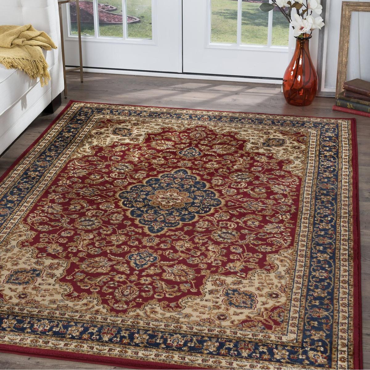 Senses 80 Vintage Turkish Area Rugs Traditional Carpet - 160x220cm - Red – image 2