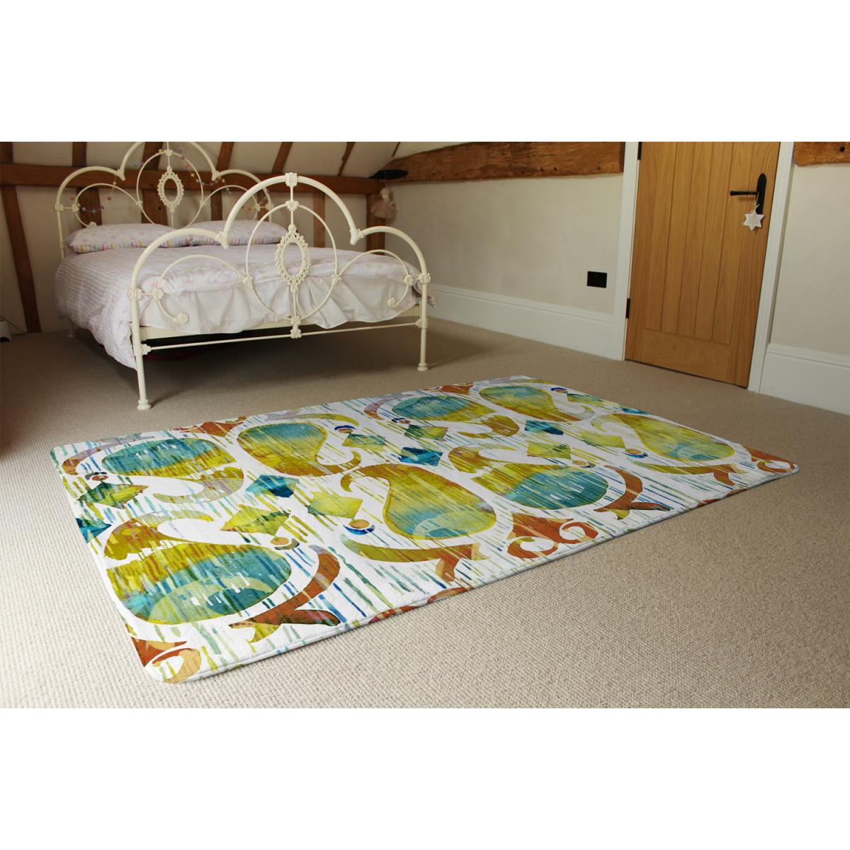 Ikat Vibrant Rug - Yellow / 110cm – image 3